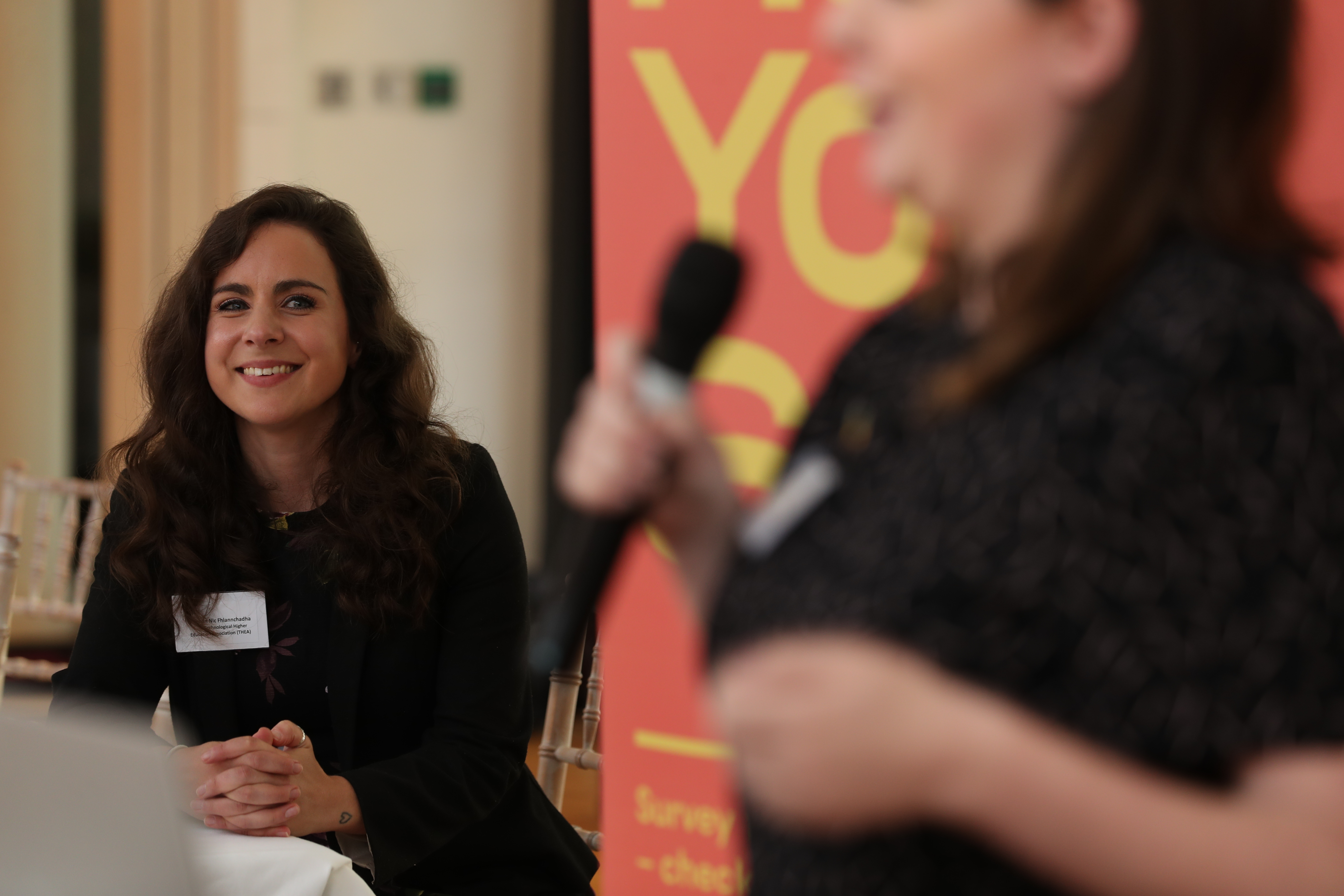 Siobhan Nic Fhlannchadha & Michelle Byrne presenting