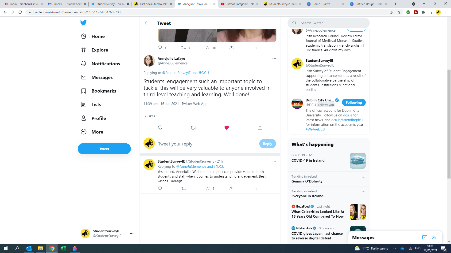 Tweet from Annejulie Lafaye