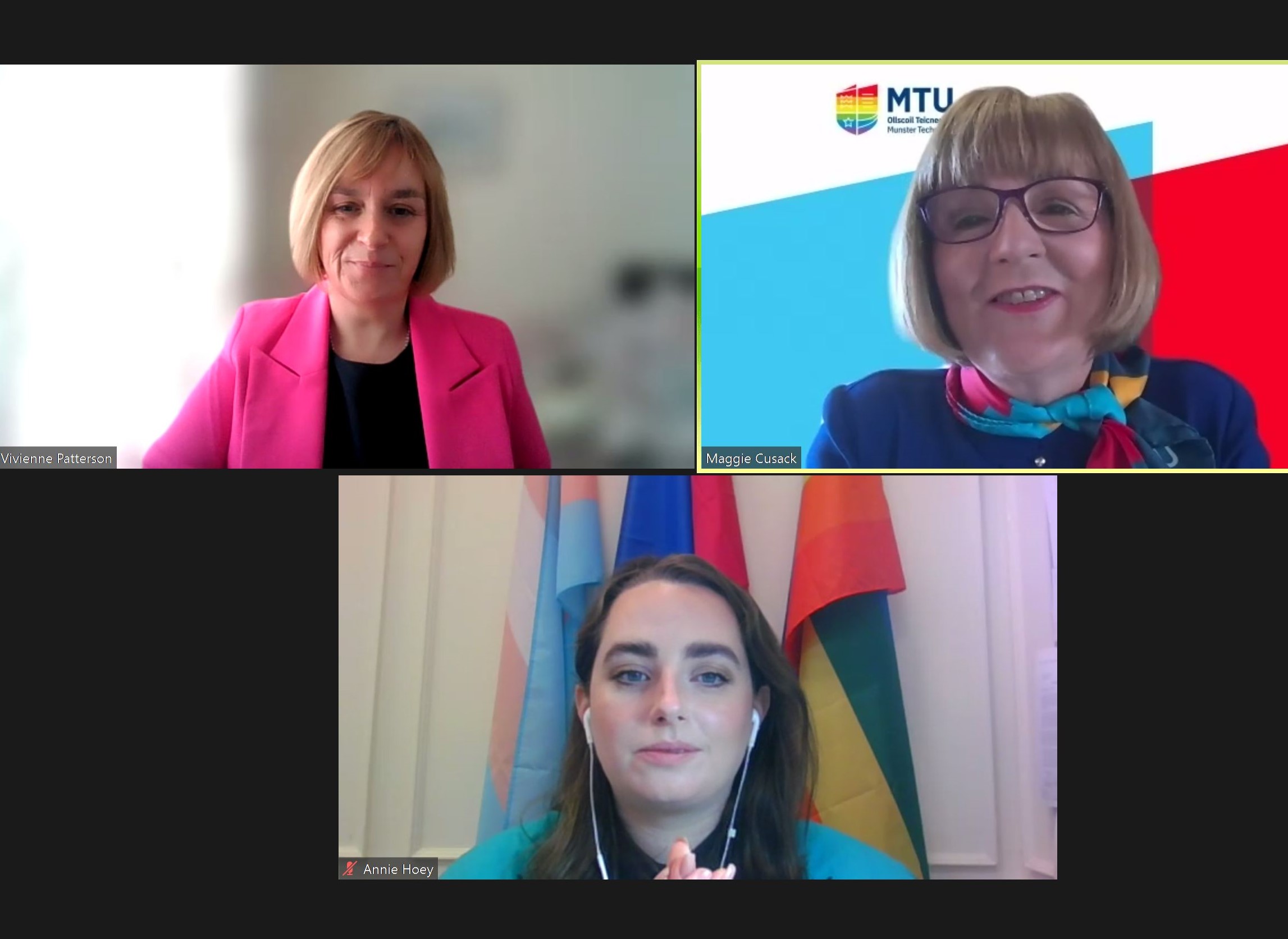 Dr. Vivienne Patterson, Prof Maggie Cusack and Senator Annie Hoey
