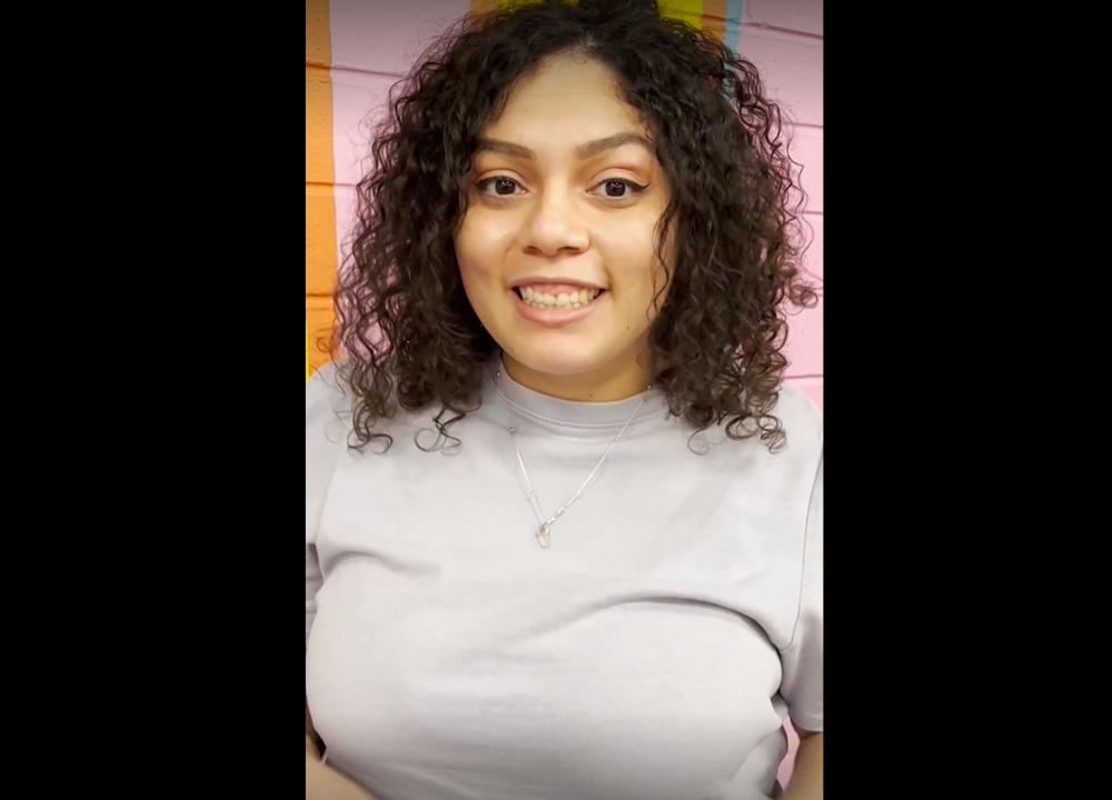 Screenshot of video of NCI student encouraging other students to take the survey