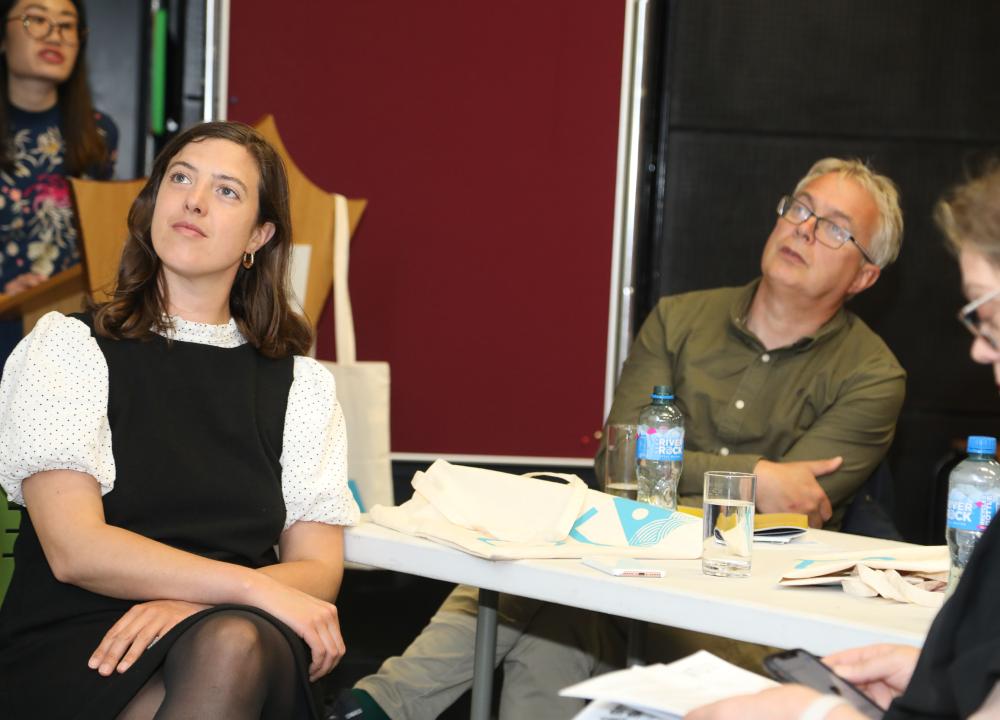 Photograph of Nora Trench Bowles, IUA, and Lee Richardson, DBS
