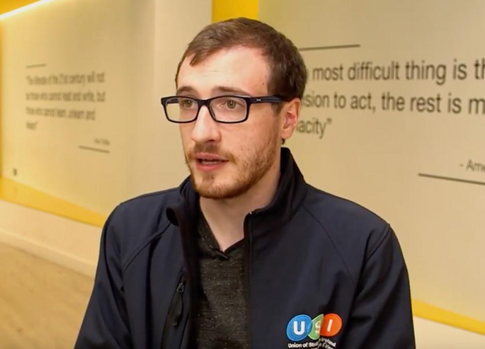 Oisín Hassan & colleague, Union of Students in Ireland